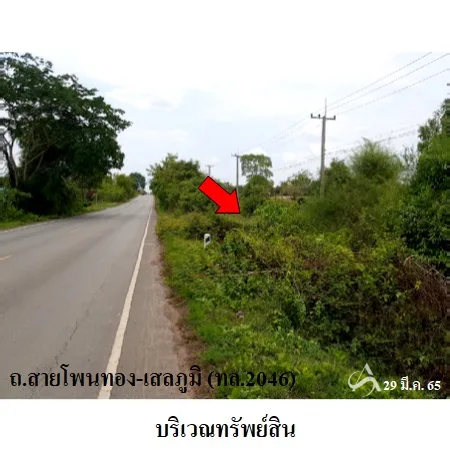 ที่ดินเปล่า โพนทอง ร้อยเอ็ด 18-2-60ไร่ - 3