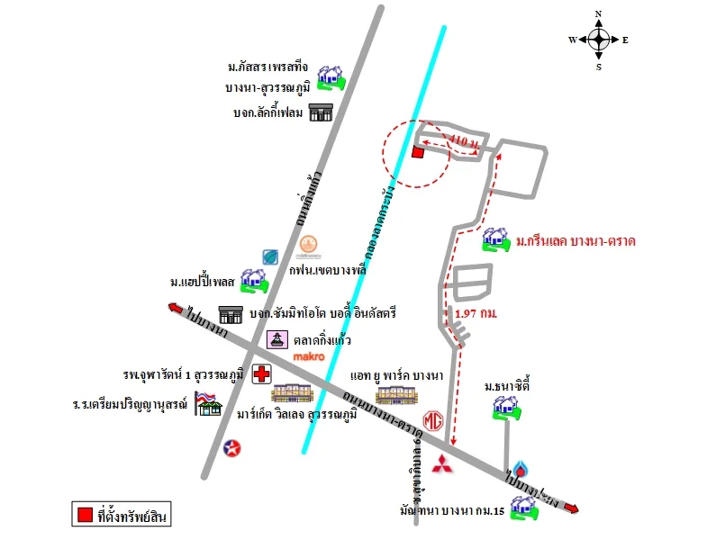 ที่ดินเปล่า บางพลี สมุทรปราการ 1-1-48ไร่ - 12