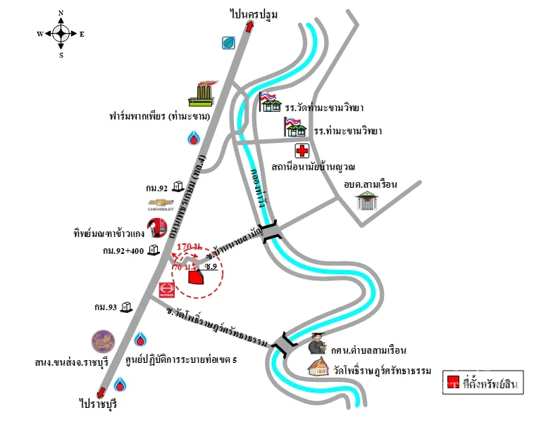 ที่ดินเปล่า เมือง ราชบุรี 6-2-40ไร่ - 12